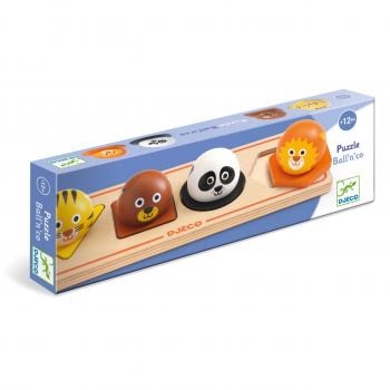 Puzzle din lemn animale salbatice, djeco