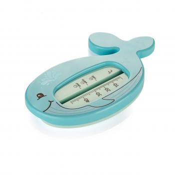 Termometru de baie pentru copii myhappybath whale, fara mercur, fara bpa, 0+ luni, reer 24063
