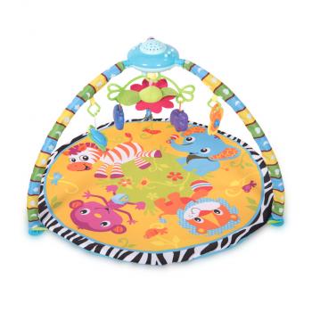 Saltea de activitate, proiector play gym, 83x83 cm, imprimeuri colorate