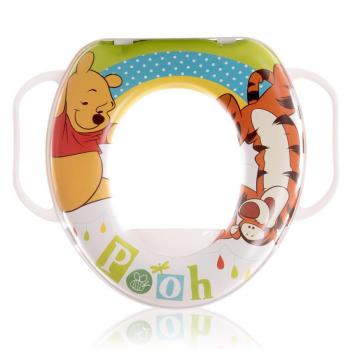 Reductor moale pentru toaleta, disney, cu manere, white