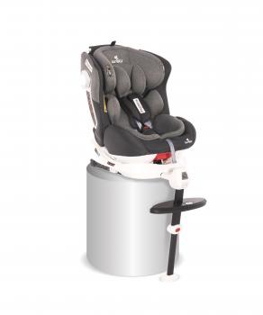 Scaun auto cu picior de fixare, pegasus, isofix, rotativ 360 grade, dark & light grey