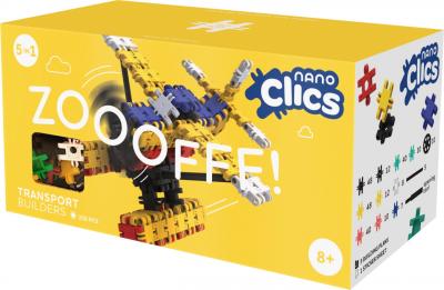 Nano clics pentru construit vehicule 250 piese, clicformers