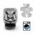 Scaun auto cu isofix kidwell gocar, grupa 40-135 cm, i-size, omologare r129 - gri