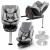 Scaun auto cu isofix kidwell gocar, grupa 40-135 cm, i-size, omologare r129 - gri