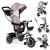 Tricicleta 2 in 1 pentru copii, scaun rotativ 360°, roti din spuma eva, ecotoys wql-066-52 - bej
