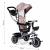Tricicleta 2 in 1 pentru copii, scaun rotativ 360°, roti din spuma eva, ecotoys wql-066-52 - bej