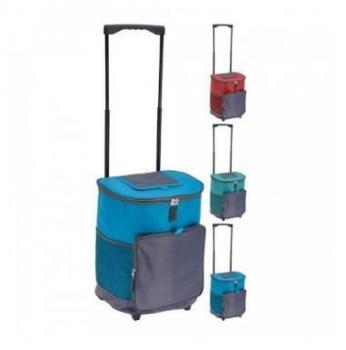 Geanta frigorifica tip troller pentru camping, capacitate 28 litri, multicolor