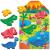 Headu - montessori primul meu puzzle cu dinozauri ce include 4 forme din lemn