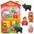 Headu - montessori primul meu puzzle scufita rosie ce include 4 forme din lemn