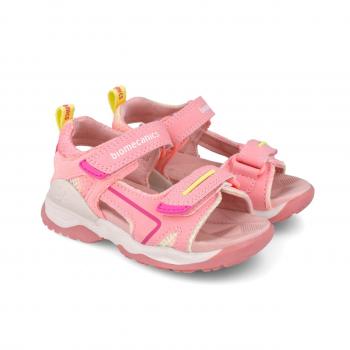 Sandale din piele pentru copii, biomecanics, 252246, corai (marime: 28(17,5-18,1 cm))