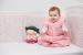 Sac de dormit cu picioruse si maneci, stars in your eyes - pink 70 cm, 2 tog