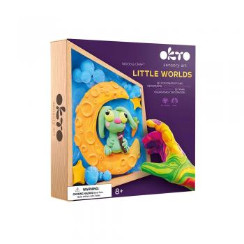 Set creatie wood & craft - little worlds, 21*21cm - bunny moon