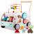 Antemergator din lemn tip magazin cu inghetata si diverse activitati, 48 x 27.5 x 40.5 cm, ricokids rk-873