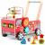 Antemergator din lemn tip masina de pompieri si diverse activitati, 48 x 27.5 x 40.5 cm, ricokids rk-873