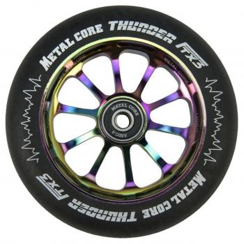 Roata trotineta MetalCore Thunder 120mm - Black / Rainbow
