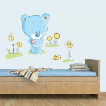 Stickere perete copii Ursuletul fericit - 78 x 60 cm