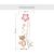 Stickere perete copii Cat with Flower - 80 x 190 cm
