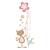 Stickere perete copii Cat with Flower - 80 x 190 cm