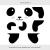 Sticker decorativ usa Ursuletul Panda - 96 x 85 cm