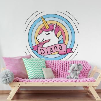 Stickere perete copii Unicorn - 60 x 59 cm