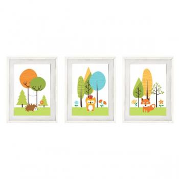Set tablouri cu rama Printre Copacei