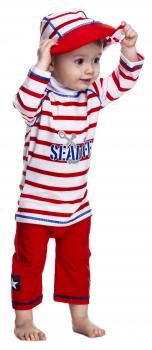 Costum De Baie Sealife Red Marime 86- 92 Protectie Uv Swimpy
