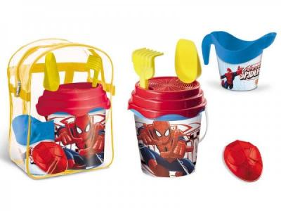 Set plaja Spiderman Mondo pentru copii cu ghiozdanel, jucarii plaja si galetusa