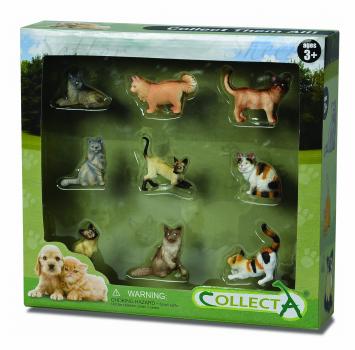 Set 9 figurine Catei si Pisici Collecta