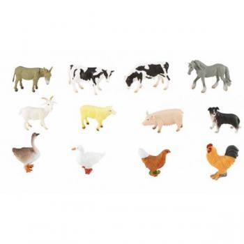 Tub cu 12 mini figurine Animale de la ferma Collecta