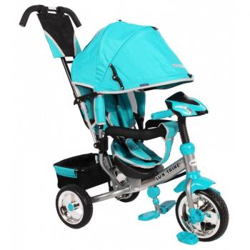 Tricicleta multifunctionala cu sunete si lumini Lux Trike blue