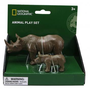 Set 2 figurine - Rinocerul si puiul