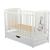 Patut din lemn Timmi Girafa 120x60 cm cu sertar Alb + Saltea 10 cm