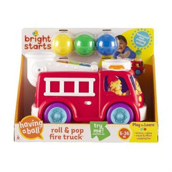 Bright Starts 52137 – Masina de pompieri cu lumini si sunete Hab Roll & Pop