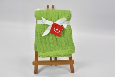 Bobobaby patura tricotata chenille 76x102 cm - verde