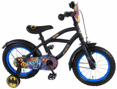 Bicicleta Volare pentru baieti 14 inch cu roti ajutatoare Batman