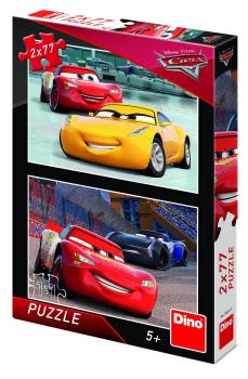 Puzzle 2 in 1 - Cars 3: Cursa cea mare (77 piese)