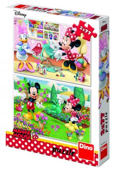 Puzzle 2 in 1 - Minnie la treaba (77 piese)