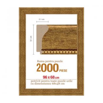 Rama puzzle 2000 p - maron deschis - groasa 8.1xh2.1- 96 x 68 cm
