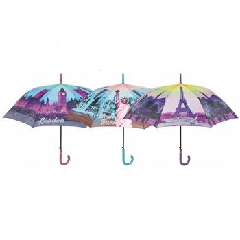 Umbrela automata baston (3 modele orase) - Perletti
