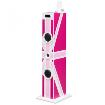 Sistem karaoke copii Buetooth cu microfon  Pink London  2x10 W  70 cm  Bigben