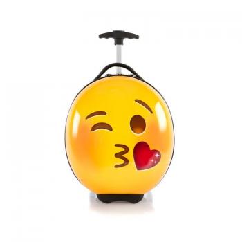 Troler copii calatorie ABS  Emoji Smiley Face Kiss  41 cm  Heys