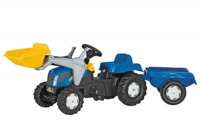 Tractor Cu Pedale Si Remorca Copii Rolly Toys 023929 Blue