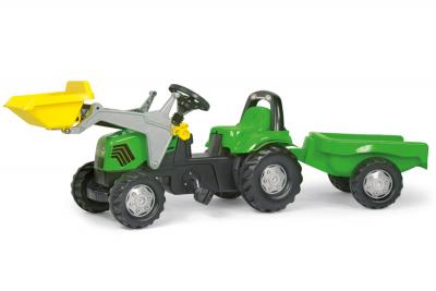 Tractor Cu Pedale Si Remorca Copii Rolly Toys 023196 Verde