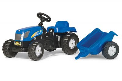 Tractor Cu Pedale Si Remorca Rolly Toys 013074 Albastru