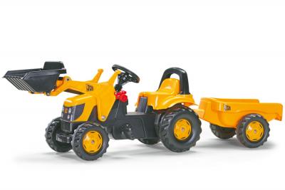 Tractor Cu Pedale Si Remorca Copii Rolly Toys 023837 Galben