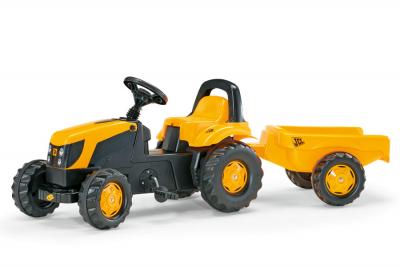 Tractor Cu Pedale Si Remorca Copii Rolly Toys 012619 Galben