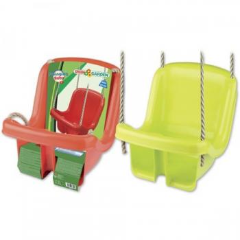 Leagan din plastic copii pentru exterior Androni cu spatar verde sau rosu