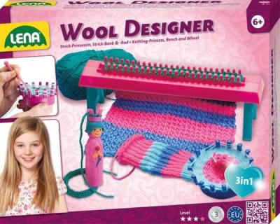 Set creativ de tricotat Lena modele din lana pentru copii