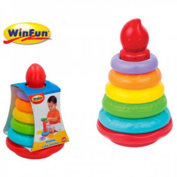 Turn cu cercuri colorate Winfun pentru copii in forma de tort