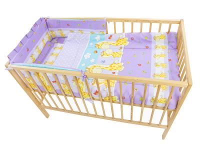 Lenjerie Mykids Happy Giraffe Mov 4 Piese 140x70